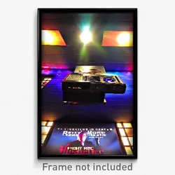 Pixel Art Poster - Flickering Home Theatre (8 Bit Psychedelic Video Game Print)