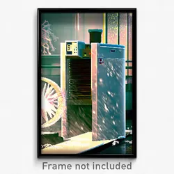 Pixel Art Poster - Frosty Drying Machine (8 Bit Psychedelic Video Game Print)