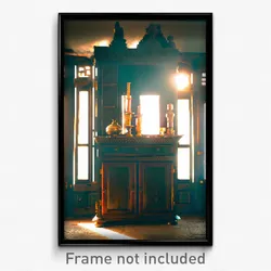 Pixel Art Poster - Ancient Hutch (8 Bit Psychedelic Trippy Video Game Print)