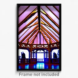 Pixel Art Poster - Standard Gazebo (8 Bit Psychedelic Trippy Video Game Print)
