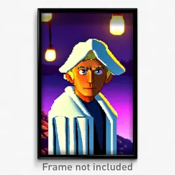 Pixel Art Poster - Animated Hamlet (8 Bit Psychedelic Trippy Video Game Print)