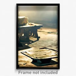 Pixel Art Poster - Aged Table (8 Bit Psychedelic Trippy Weird Video Game Print)