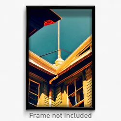 Pixel Art Poster - Neglected Eaves (8 Bit Psychedelic Trippy Video Game Print)