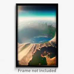 Pixel Art Poster - Massive Earth (8 Bit Psychedelic Trippy Video Game Print)