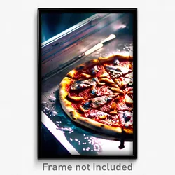 Pixel Art Poster - Damp Pizza (8 Bit Psychedelic Trippy Weird Video Game Print)