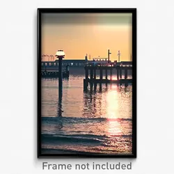 Pixel Art Poster - Basic Pier (8 Bit Psychedelic Trippy Weird Video Game Print)