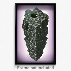 Pixel Art Poster - Puzzling Megalith (8 Bit Psychedelic Trippy Video Game Print)