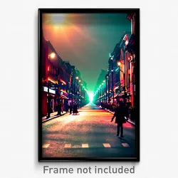 Pixel Art Poster - Brilliant Street (8 Bit Psychedelic Trippy Video Game Print)
