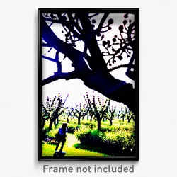 Pixel Art Poster - Complex Orchard (8 Bit Psychedelic Trippy Video Game Print)