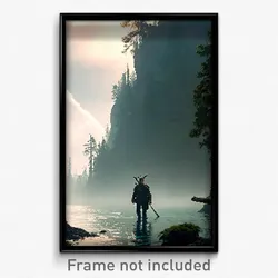 Pixel Art Poster - Hidden Wilderness (8 Bit Psychedelic Trippy Video Game Print)