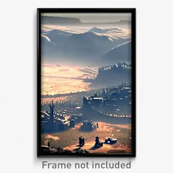 Pixel Art Poster - Massive Wasteland (8 Bit Psychedelic Trippy Video Game Print)