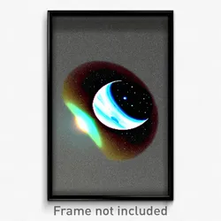 Pixel Art Poster - Cold Jupiter (8 Bit Psychedelic Trippy Video Game Print)