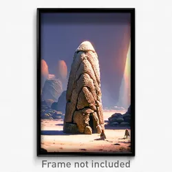 Pixel Art Poster - Thick Menhir (8 Bit Psychedelic Trippy Video Game Print)