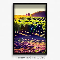 Pixel Art Poster - Damaged Vineyard (8 Bit Psychedelic Trippy Video Game Print)