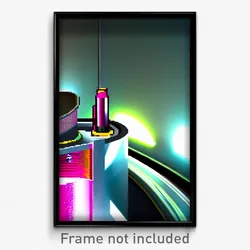 Pixel Art Poster - Glamorous Tube (8 Bit Psychedelic Trippy Video Game Print)