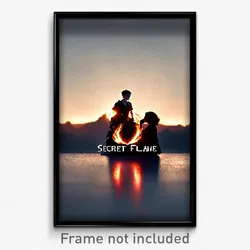 Pixel Art Poster - Secret Flame (8 Bit Psychedelic Trippy Video Game Print)