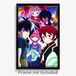 Pixel Art Poster - Anime Like Smithy (8 Bit Psychedelic Trippy Video Game Print)