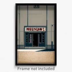 Pixel Art Poster - Unsightly Hideout (8 Bit Psychedelic Trippy Video Game Print)