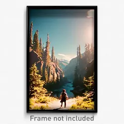 Pixel Art Poster - Prestigious Wilderness (8 Bit Psychedelic Video Game Print)