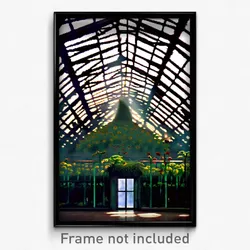 Pixel Art Poster - Monstrous Greenhouse (8 Bit Psychedelic Video Game Print)