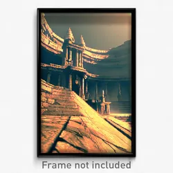 Pixel Art Poster - Perfect Stronghold (8 Bit Psychedelic Video Game Print)
