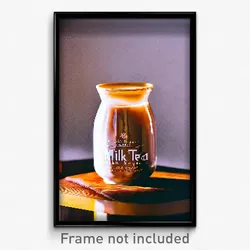 Pixel Art Poster - Old Fashioned Brown Sugar Milk Tea (8 Bit Video Game Print)