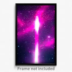 Pixel Art Poster - Pink Galaxy (8 Bit Psychedelic Trippy Weird Video Game Print)