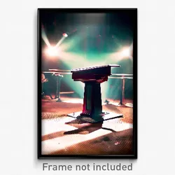 Pixel Art Poster - Dirty Pulpit (8 Bit Psychedelic Trippy Video Game Print)