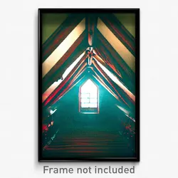 Pixel Art Poster - Velvety Attic (8 Bit Psychedelic Trippy Video Game Print)