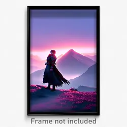 Pixel Art Poster - Smooth Highland (8 Bit Psychedelic Trippy Video Game Print)