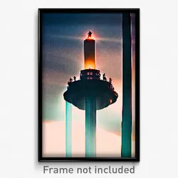 Pixel Art Poster - Awesome Post (8 Bit Psychedelic Trippy Video Game Print)