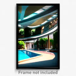 Pixel Art Poster - Terrific Pool (8 Bit Psychedelic Trippy Video Game Print)