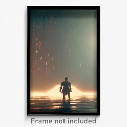 Pixel Art Poster - Accomplished Flood (8 Bit Psychedelic Video Game Print)