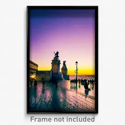 Pixel Art Poster - Swirly Lisbon (8 Bit Psychedelic Trippy Video Game Print)