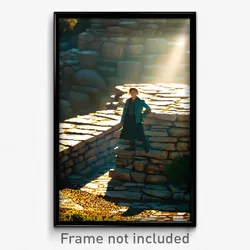 Pixel Art Poster - Far Stone (8 Bit Psychedelic Trippy Weird Video Game Print)