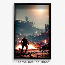 Pixel Art Poster - Infamous Wasteland (8 Bit Psychedelic Video Game Print)