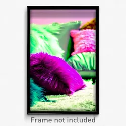 Pixel Art Poster - Fluffy Pillow (8 Bit Psychedelic Trippy Video Game Print)