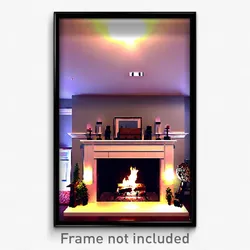 Pixel Art Poster - Adorable Fireplace (8 Bit Psychedelic Video Game Print)