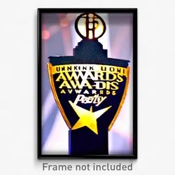Pixel Art Poster - Unknown Movie Awards (8 Bit Psychedelic Video Game Print)
