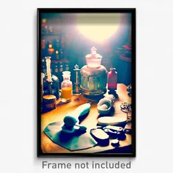 Pixel Art Poster - Vibrating Apothecary (8 Bit Psychedelic Video Game Print)