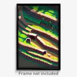 Pixel Art Poster - Cool Burrow (8 Bit Psychedelic Trippy Weird Video Game Print)