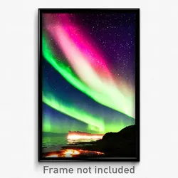 Pixel Art Poster - Grandiose Aurora (8 Bit Psychedelic Trippy Video Game Print)