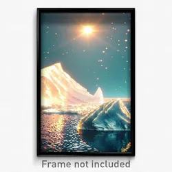 Pixel Art Poster - Spotted Iceberg (8 Bit Psychedelic Trippy Video Game Print)