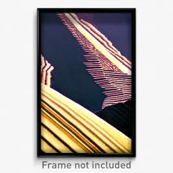 Pixel Art Poster - Zigzag Canyon (8 Bit Psychedelic Trippy Video Game Print)
