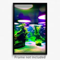 Pixel Art Poster - Vivacious Aquarium (8 Bit Psychedelic Video Game Print)