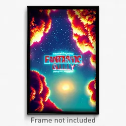 Pixel Art Poster - Fantastic Gully (8 Bit Psychedelic Trippy Video Game Print)
