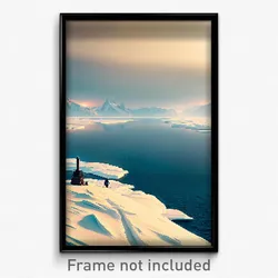 Pixel Art Poster - Arctic Expanse (8 Bit Psychedelic Trippy Video Game Print)