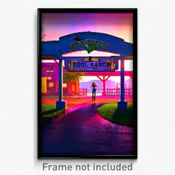Pixel Art Poster - Cool Ranch (8 Bit Psychedelic Trippy Weird Video Game Print)