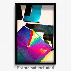 Pixel Art Poster - Rectangular Vinyl Record (8 Bit Psychedelic Video Game Print)