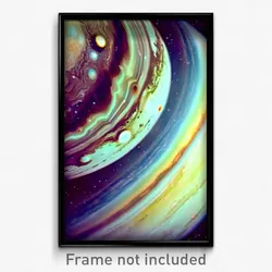 Pixel Art Poster - Conventional Jupiter (8 Bit Psychedelic Video Game Print)